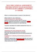 WGU EDUCATIONAL ASSESSMENT 2025&sol;2026 NEWEST EXAM QUESTIONS AND DETAILED CORRECT ANSWERS &vert; A&plus; GRADE