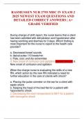 RASMUSSEN NUR 2755 MDC IV EXAM 2 2025 NEWEST EXAM QUESTIONS AND DETAILED CORRECT ANSWERS &vert; A&plus; GRADE VERIFIED