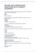 BILLING AND CODING EXAM QUESTIONS WITH CORRECT ANSWERS&excl;&excl;