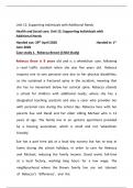 Health and Social Care Unit 12&colon; Supporting Individuals with Additional Needs 2024&sol;2025 &vert; Complete Notes & Practice Questions &vert; A&plus; Study Guide