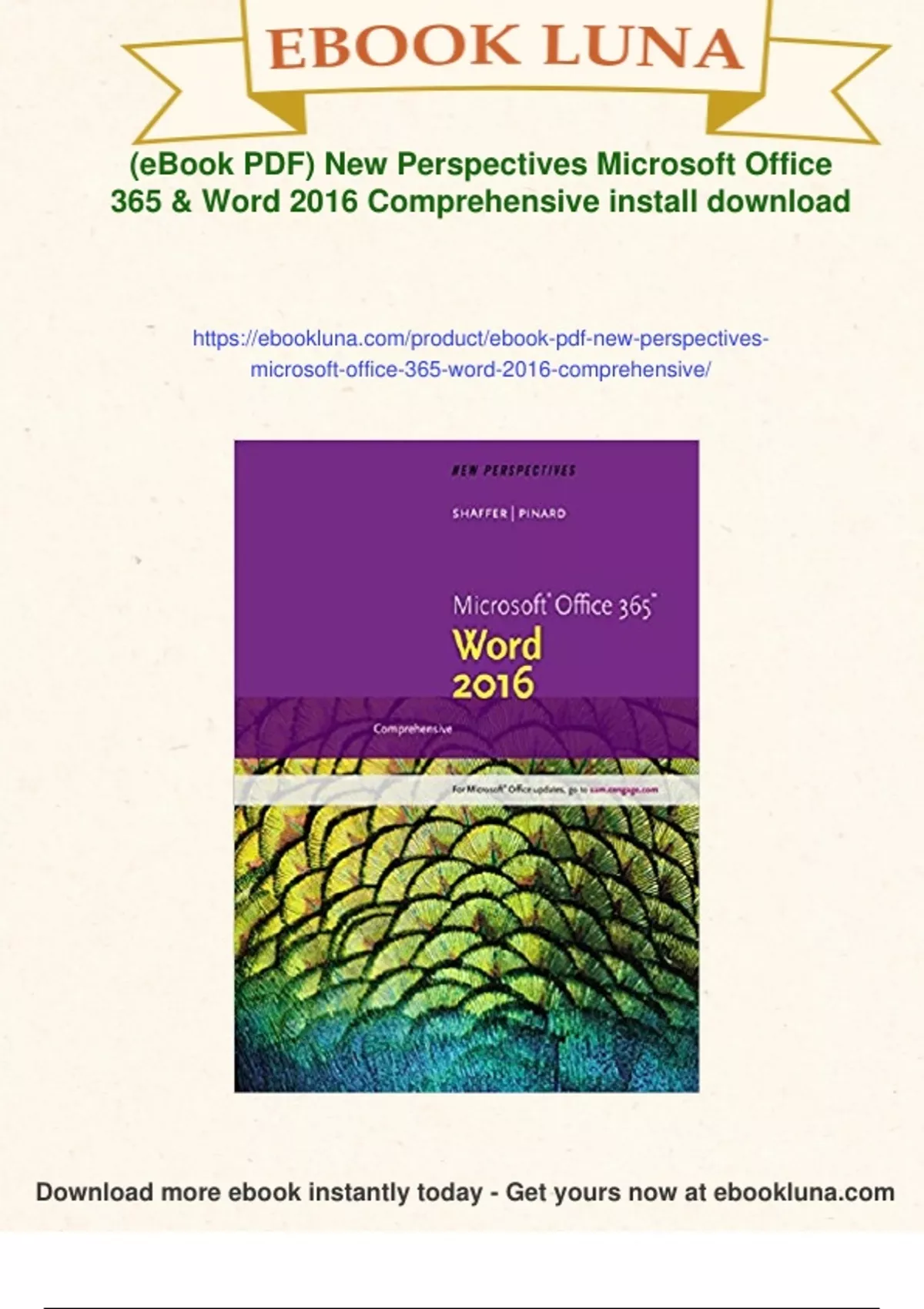 Ms Office Ebook.pdf Summary (eBook PDF) New Perspectives Microsoft Office 365 & Word 2016 ...