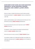 ASVAB MEPS STUDY GUIDE 2025 EXAM QUESTIONS  &vert;FREQUENTLY TESTED QUESTIONS &vert;&vert;VERIFIED  SOLUTIONS &lpar;100&percnt; CORRECT&rpar; &vert;&vert;LATEST UPDATE  2025&sol;26 