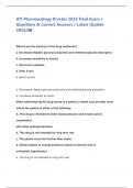ATI Pharmacology Proctor 2023 Final Exam &sol;  Questions & Correct Answers &sol; Latest Update  2025&sol;26