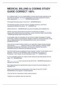 MEDICAL BILLING & CODING STUDY GUIDE CORRECT 100&percnt;