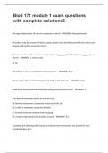 Biod 171 module 1 exam questions with complete solutions