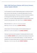 Math 1280 Final Exam&sol; Quizzes with Correct Answers  &vert;&vert;Latest Update 2025&sol;26 