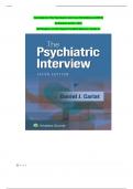 Test Bank For The Psychiatric Interview 5th Edition &lpar;LATEST&rpar;  by Daniel J&period; Carlat &comma; 2025 &vert;All Chapters &lpar;1-34&rpar; &vert; Expert Verified Answers &vert; Grade A&plus;