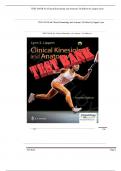 Test Bank For Clinical Kinesiology and Anatomy Seventh Edition by Lynn S&period; Lippert PT MS &vert;&vert;ISBN&colon;9781719644525
