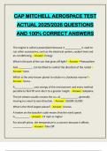 CAP MITCHELL AEROSPACE TEST ACTUAL 2025&sol;2026 QUESTIONS AND 100&percnt; CORRECT ANSWERS