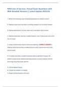 NHA Line of Service &sol; Actual Exam Questions with  Well Detailed Answers &vert;&vert; Latest Update 2025&sol;26 