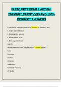 FLETC UPTP EXAM 1 ACTUAL 2025&sol;2026 QUESTIONS AND 100&percnt; CORRECT ANSWERS
