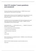 biod 151 module 7 exam questions and answers