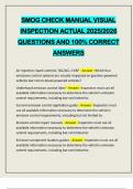 SMOG CHECK MANUAL VISUAL INSPECTION ACTUAL 2025&sol;2026 QUESTIONS AND 100&percnt; CORRECT ANSWERS