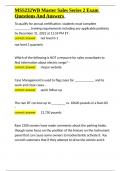 MSS232WB Master Sales Series 2 Exam Questions And Answers&period;docx