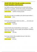 SS24CWB 2024 Chrysler product overview Exam Questions And Answers&period;docx