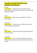 Canadian Nursing Principles Exam Questions And Answers&period;docx