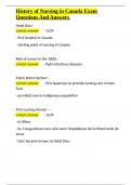 History of Nursing in Canada Exam Questions And Answers&period;docx