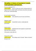 Discipline 2 history of nursing in Canada exam questions and answers&period;docx