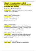 Chapter 1 Introduction to Medical Surgical Nursing Practice in Canada Exam Questions And Answers&period;docx