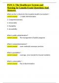 PON 3 The Healthcare System and Nursing In Canada Exam Questions And Answers&period;docx