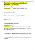 N1121 &lpar;Nursing Organizations&rpar; Exam Questions And Answers&period;docx