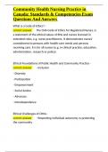 Community Health Nursing Practice in Canada Standards & Competencies Exam Questions And Answers&period;docx