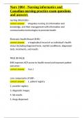 Nurs 1004 - Nursing informatics and Canadian nursing practice exam questions and answers&period;docx