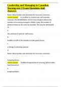 Leadership and Managing in Canadian Nursing test 2 Exam Questions And Answers&period;docx