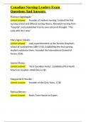 Canadian Nursing Leaders Exam Questions And Answers&period;docx
