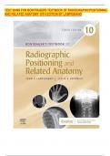TEST BANK FOR BONTRAGERS TEXTBOOK OF RADIOGRAPHIC POSITIONING  AND RELATED ANATOMY 10TH EDITION BY LAMPIGNANO