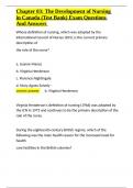 Chapter 03 The Development of Nursing in Canada &lpar;Test Bank&rpar; Exam Questions And Answers&period;docx