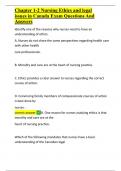 Chapter 1-2 Nursing Ethics and legal issues in Canada Exam Questions And Answers&period;docx