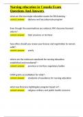Nursing education in Canada Exam Questions And Answers&period;docx