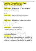 Canadian Nursing Principles Exam Questions And Answers 2025&period;docx