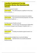 Canadian Fundamental Nursing Principles Review Test Questions And Answers&period;docx
