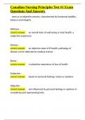 Canadian Nursing Principles Test -1 Exam Questions And Answers&period;docx