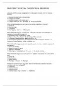 RHS PRACTICE EXAM QUESTIONS & ANSWERS