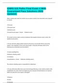 GNRS 515 Patho Final Exam 4 With Guaranteed Pass Solutions 2025 Updated&period;