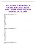 NIH Stroke Scale Group A Patient 1&ndash;6 Latest Exam 2025&sol;2026 &ndash; Official Questions and Answers for Clinical Certification