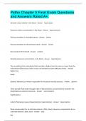 Patho Chapter 5 Final Exam Questions and Answers Rated A&plus;&period;