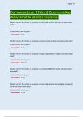 EARTHWORK LEVEL 2 -NICET- QUESTIONS AND ANSWERS WITH VERIFIED SOLUTIONS