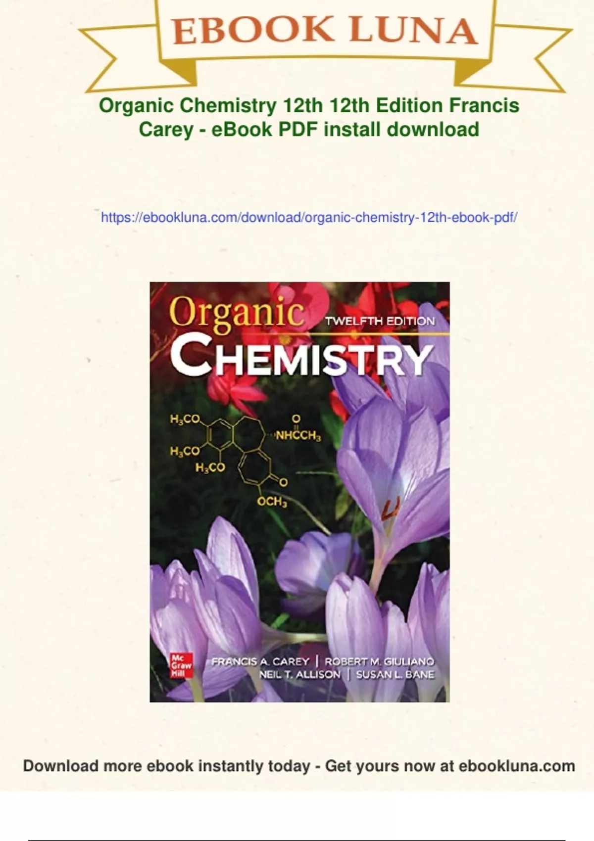 Summary Organic Chemistry 12th 12th Edition Francis Carey - eBook PDF ...