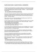 NURS 208 EXAM II QUESTIONS & ANSWERS