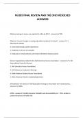 NU185 FINAL REVIEW AND THE ONLY RESOLVED ANSWERS