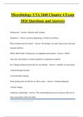 Microbiology UTA 2460 Chapter 4 Exam 2026 Questions and Answers