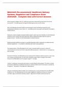 WGUC425 Pre-assessment&colon; Healthcare Delivery  Systems&comma; Regulation and Compliance Exam  2025&sol;2026 &ndash; Complete Q&A with Correct Answers
