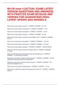 NU136 exam 4 [ACTUAL EXAM] LATEST  VERSION [QUESTIONS AND ANSWERS]  WITH PRACTICE EXAM DETAILED AND  VERIFIED FOR GUARANTEED PASS-  LATEST UPDATE 2025 GRADED A 