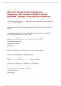 WGU C425 Healthcare Delivery Systems&comma;  Regulations&comma; and Compliance Practice Quiz &num;4  2025&sol;2026 &ndash; Complete Q&A with Correct Answers 