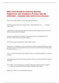 WGU C425 Healthcare Delivery Systems&comma;  Regulations&comma; and Compliance Practice Quiz &num;6  2025&sol;2026 &ndash; Complete Q&A with Correct Answers