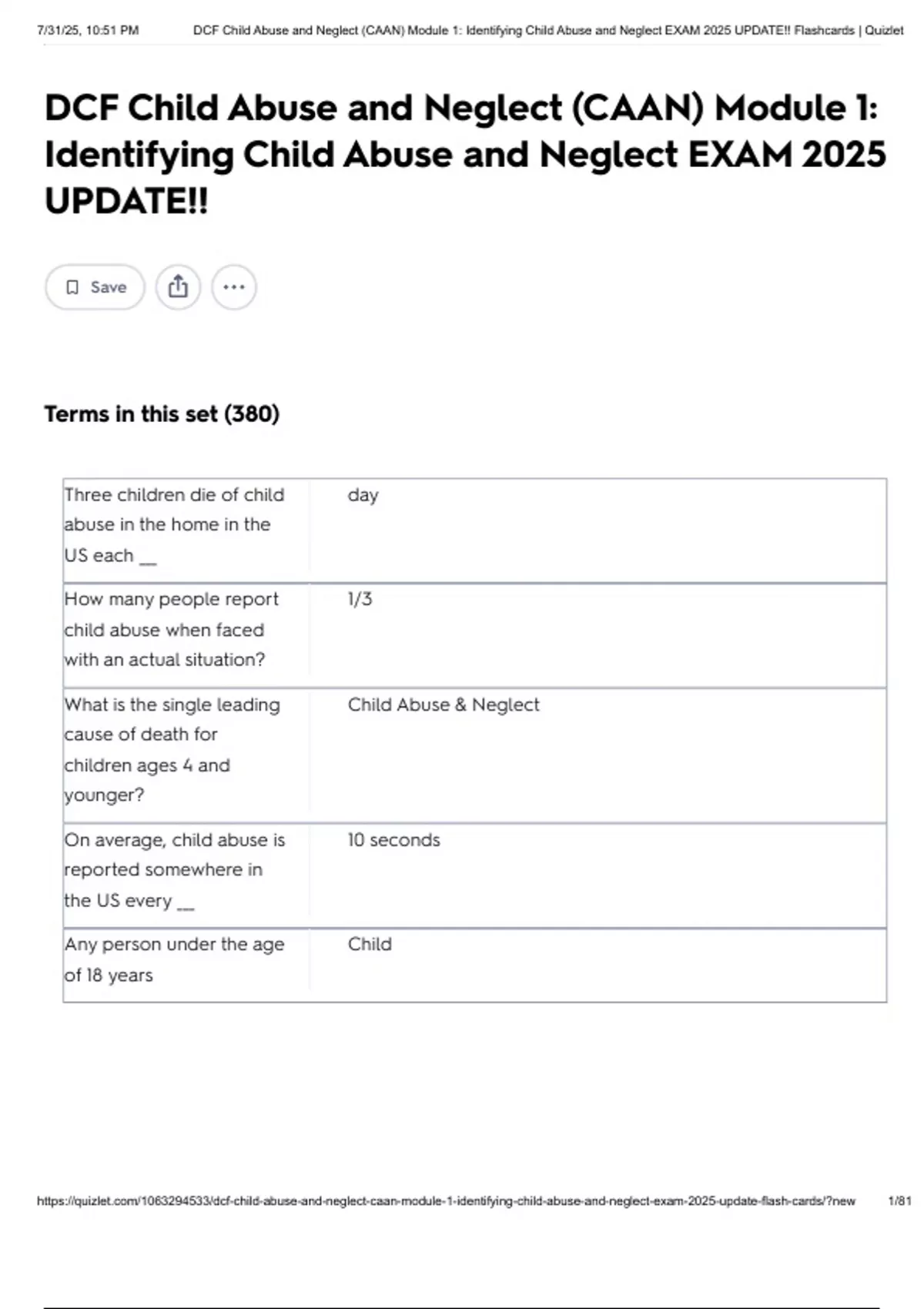 DCF Child Abuse and Neglect (CAAN) Module 1: Identifying Child Abuse ...